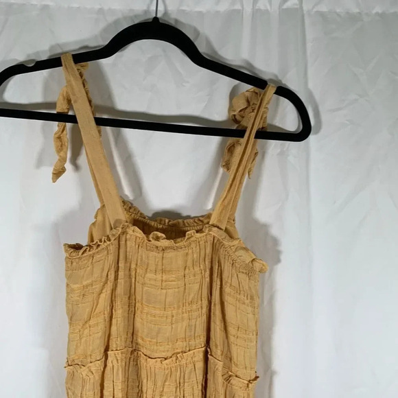 altar'd state Mini Dress Women's Small Yellow Tiered Sleeveless Sundress - Picture 8 of 8